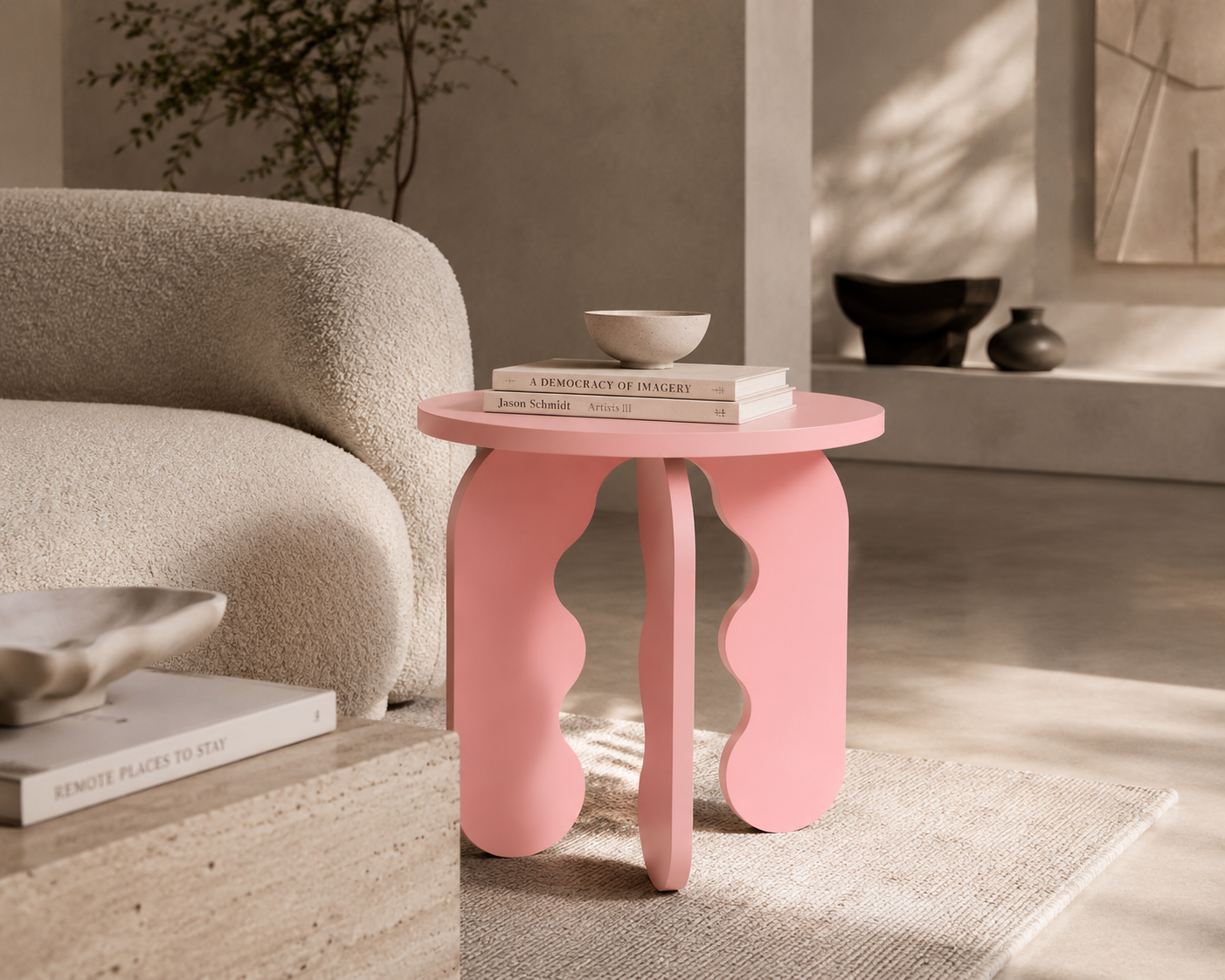 Wave Side Table - Rose