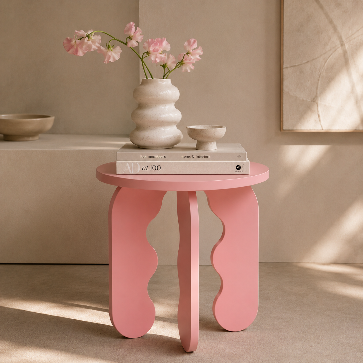 Wave Side Table - Rose